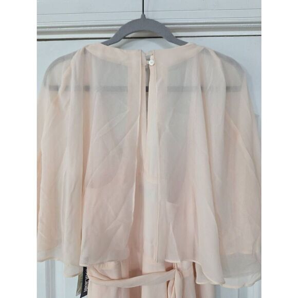 Modcloth Queen of Eden Wrap Dress Large‎ blush pink NWTs maxi chiffon bridesmaid - Picture 9 of 10